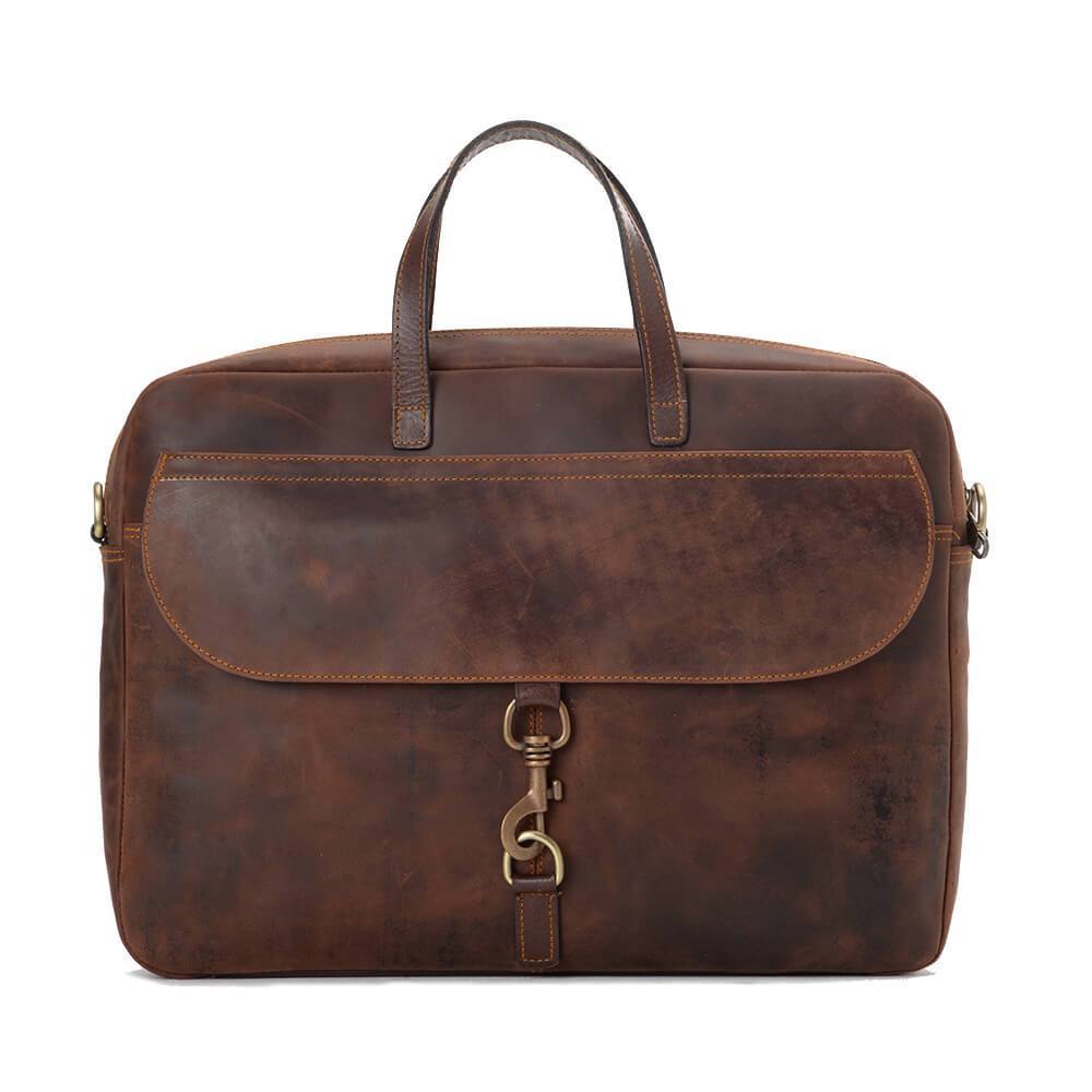 Unisex Dark Vintage Brown Laptop Bag