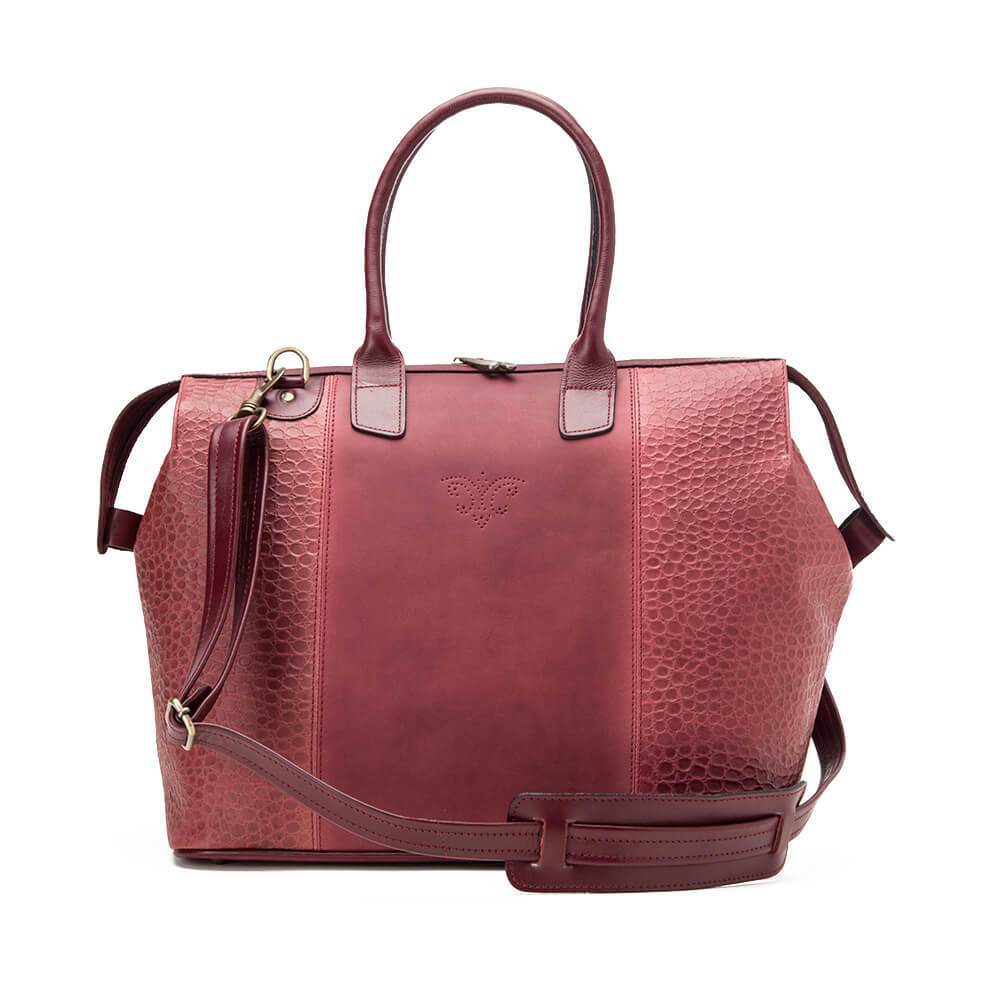 Vintage Burgundy Duffel Bag