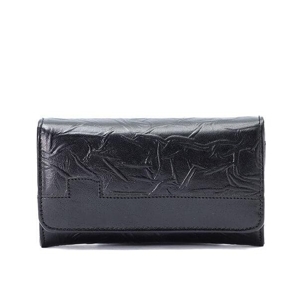 Black Croc Leather Wallet