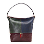 Multicolored Croc Folded Tote