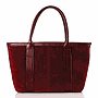 Burgundy Suede Leather Tote Bag