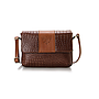 Havana Croc Leather Cross Bag