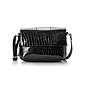 Black Metallic Leather Cross Bag