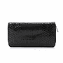 Black Lizard Brogue Leather Wallet